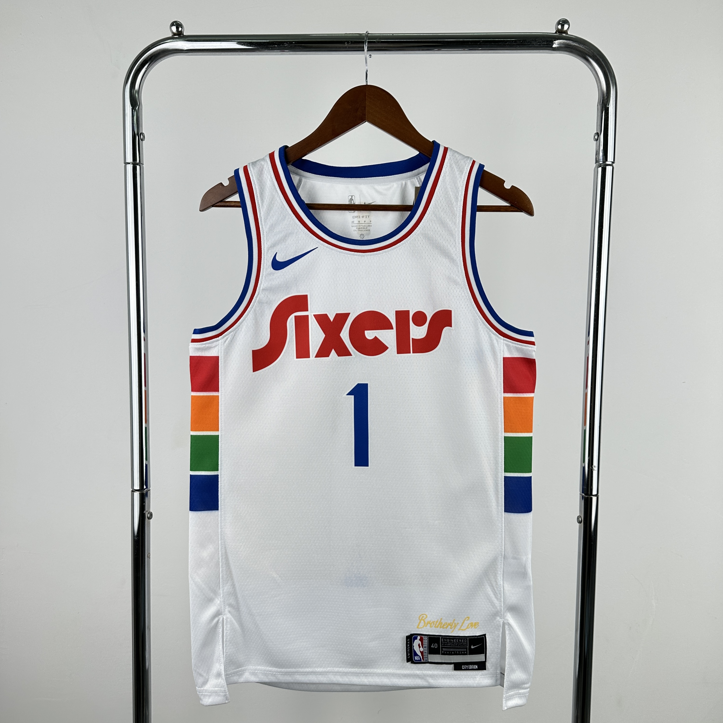 Men Philadelphia 76ers #1 Harden White City Edition Season Nike 2025 NBA Jersey